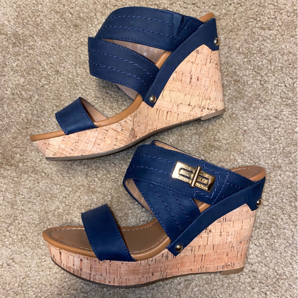 Navy Blue Tommy Hilfiger Wedges